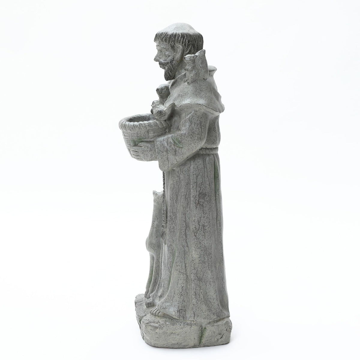 LuxenHome 27.6" Outdoor St. Francis Statues, Outdoor Garden Sculptures