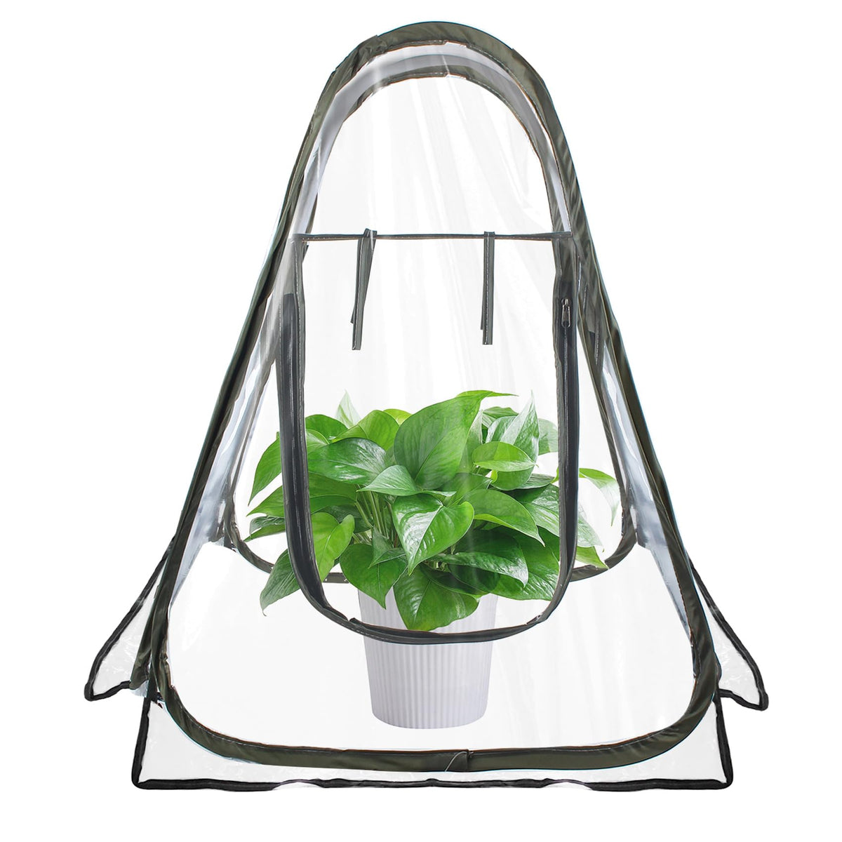 DEDU Pop Up Tent, Small Portable Greenhouse Cover 27"X27"X31" with 4 Fixed Nails and Tools, Mini Greenhouse Tent PVC Cover for Small Plants Outdoor & Indoor Use