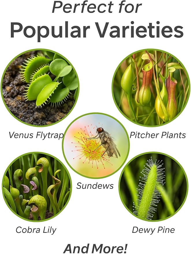 Gardenera Professional Carnivorous Plant Soil - Ready to Use for Venus Flytraps, Sundews, Pitcher Plants, Butterworts | Peat Moss, Coco Coir, Perlite - 20 Quart