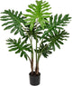 Hollyone Artificial Tree Philodendron Plant 3FT Tall Faux Monstera Indoor Trees Fake Tropical Palm Plants Trees House Plants in Pot for Indoor Outdoor Home Office Garden Living Room Decoration, 1 Pack