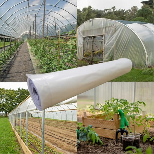 Farm Plastic Supply 4 Year Clear 6 mil Greenhouse Plastic Sheeting - Clear Sheeting, Polyethylene Film, Transparent Plastic Film for Greenhouse (40' x 20')