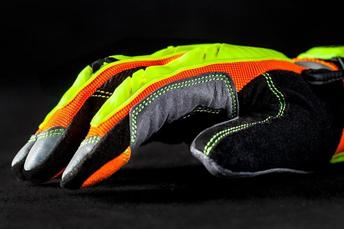 Ironclad mens Work Gloves EXO Hi Viz ImpactLarge, Hi-viz Yellow & Orange, Large Pack of 1 US