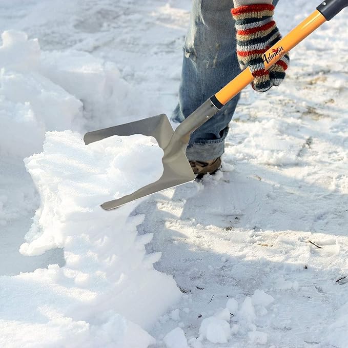 Ashman Snow Shovel with Large Scoop and Heavy Duty Handle (6 Pack)