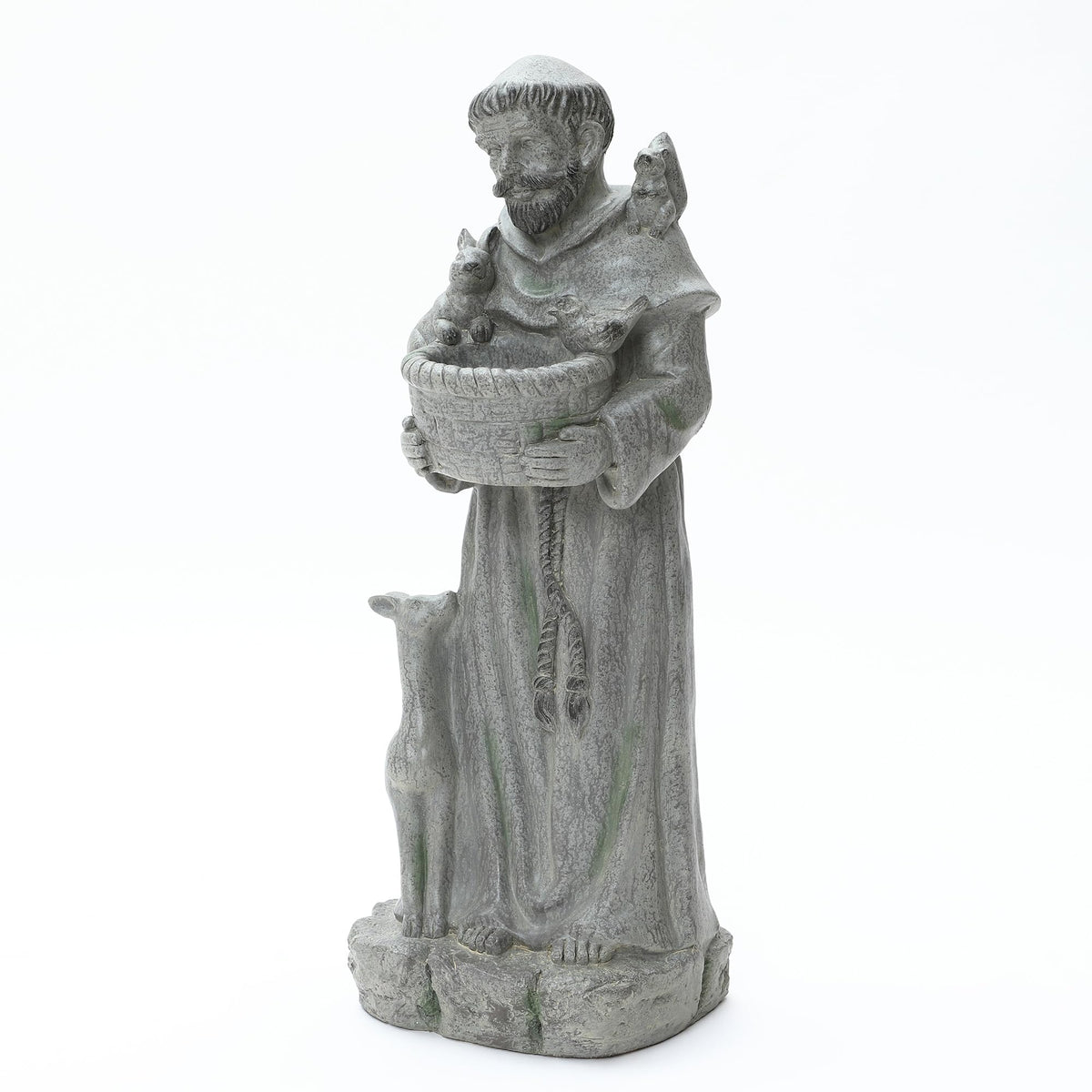LuxenHome 27.6" Outdoor St. Francis Statues, Outdoor Garden Sculptures