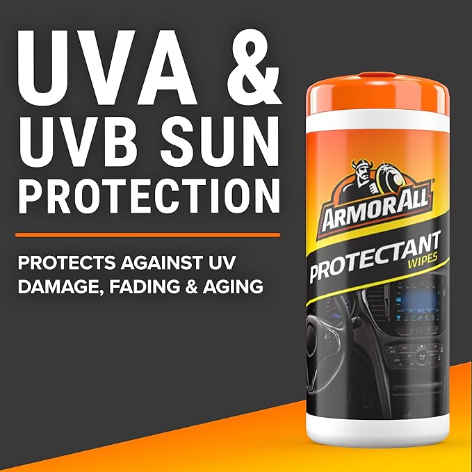 Armor All Original Protectant Wipes, Car Interior Cleaner Wipes with UV Protection to Fight Cracking & Fading, 30 Count