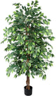 AQUGQ Ficus Tree Artificial 6ft, Tall Fake Tree with Realistic Leaves & Trunk, Artificial Tree for Home Office Living Room Decor Indoor Outdoor.