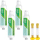 AQUA CREST Garden Hose Water Filter for Plants, Greatly Reduces Chlorine, Odor, Improve Plants Health, Ideal for Organic Gardening, Farming and Pets, 4 Pack with 2 Hose Protector