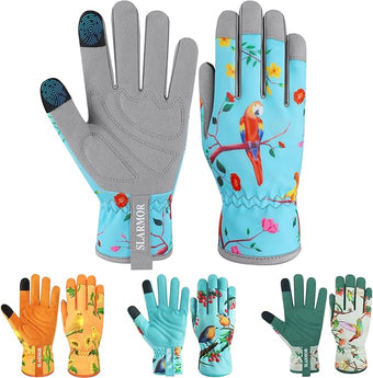 Leather-Gardening-Gloves for Women,Thorn-Proof Work-Gloves for Weeding,Digging,Planting,Pruning Yard garden Gloves