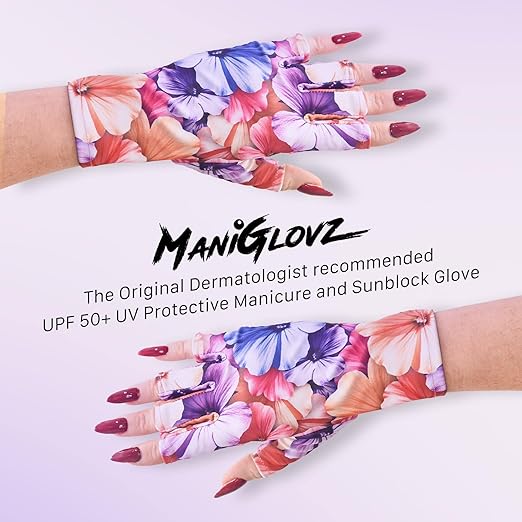 ManiGlovz Large Psychedelic Trip Print Protective Nail Gloves