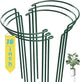 6-Pack Snake Plant Support Stakes, Half-Round Peony Cages and Supports, Green Plant Support Ring - Sturdy and Durable for Indoor and Outdoor Potted Plants, Such as Amaryllis, Peony, Hydrangea