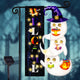 FLAGMESAGE Halloween Lighted Garden Flag, Ghost Yard Decor, 12x18 In