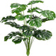 CLONG Artificial Palm Leaves Plants Faux Fake Monstera Turtle Leaf Tropical Large Palm Tree Leaves Plant Outdoor UV Resistant Plastic Plants (Green)