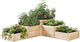 AMERLIFE 3-Tier Raised Garden Bed, 28 Inch Depth Fir Wood Planter Box for Outdoor Gardening with Dividers, Tool-Free Assembly, Garden Box, Ideal for Vegetables, Herbs, Flowers