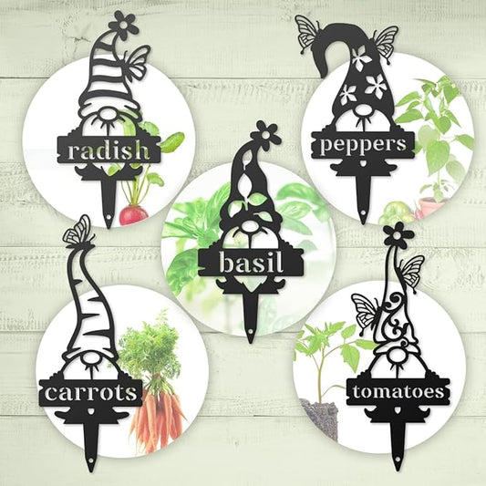 RealSteel, Garden Gnomes Metal Plant Labels, Vegetable, Herb Markers, Outdoors (Dill)