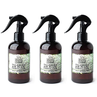 Cute Farms Tillandsia Air Plant Fertilizer | Gentle Weekly Use Formula Plant Food | Formulated Nutrients for Air Plants (Three - 8 oz. Spray Bottle)