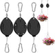 3 Pcs Upgraded Heavy Duty Retractable Plant Hanger,Plant Pulleys for Hanging Plants,Easy to Raise and Lower,Auto Lock,Adjustable Hook for Garden Baskets Pots,Birds Feeder and Grow Lights,Black