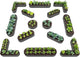 A ANLEOLIFE 14-Piece 18 Inch Tall Raised Garden Beds Kit, Heart-Shaped, Long Oval & Round Metal Planters – Ideal for Creative Garden Layouts, Quartz Grey