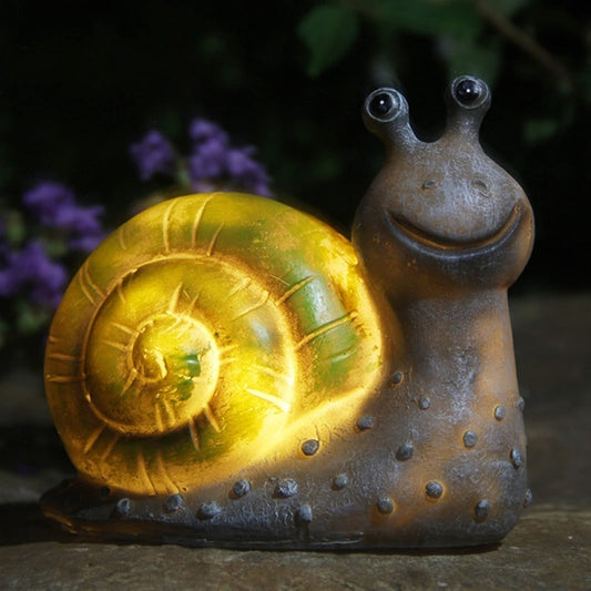 Outdoor Solar Garden Lights, Yard Decorations Small animals Statue Lamp Up to 8 Hrs Long Last Auto On/Off Waterproof Night Light Path Landscape Decoration (Color : Snail)