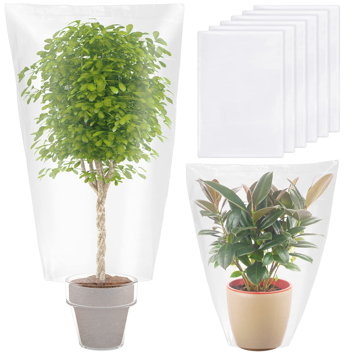 Perthlin 6 Pcs Winter Plant Covers Freeze Protection, 27.6 x 43.3 Inch