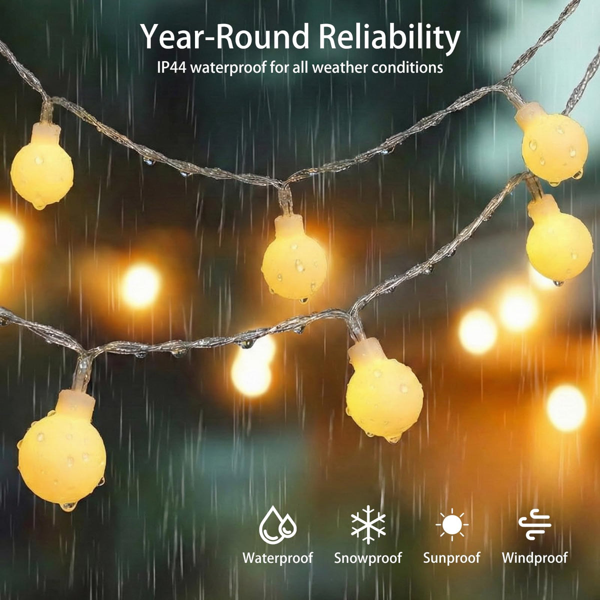 2Pack 100 LED Shatterproof Globe String Lights, 33ft Warm White Fairy Lights Plug in with Remote, 8 Modes Waterproof Indoor Outdoor Lights for Bedroom Classroom Christmas Tree Party Decoration