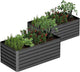6x3x2 ft Raised Garden Bed, Large Metal Planter Raised Beds, Planters for Outdoor Plants for Vegetables, Flowers, Herbs, Fruits, and Succulents.(2 Pcs)