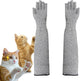 Ultra-Flexible Pet Handling Sleeves: 15.7” Kevlar Scratch-Resistant Gloves for Cat Grooming, Nail Trimming & Arm Protection