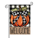 Fall Garden Flags for Outside 12x18 | Garden Flag Pumpkin Buffalo Plaid