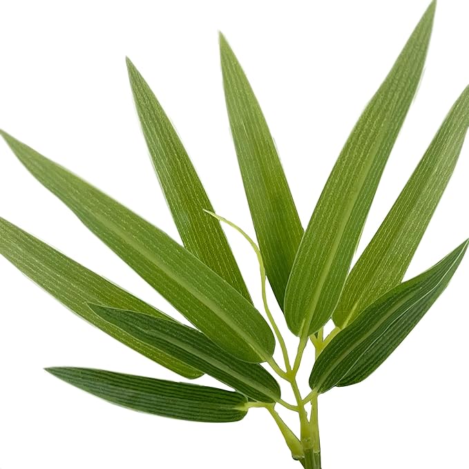 Artificial Tree in Modern Polygon Pattern Effect Planter, Fake Bamboo Silk TRE for Indoor and Outdoor Home Decoration - 70" Overall Tall (Plant Pot Plus Tree)