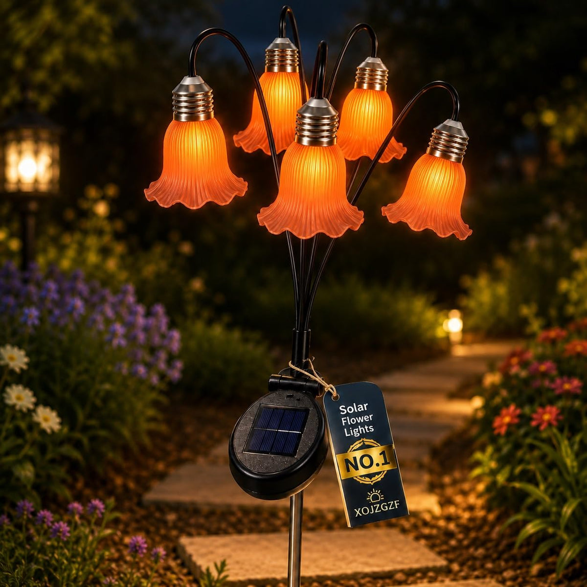 Solar Flower Lights Outdoor Garden Decorations Waterproof Stake Decor