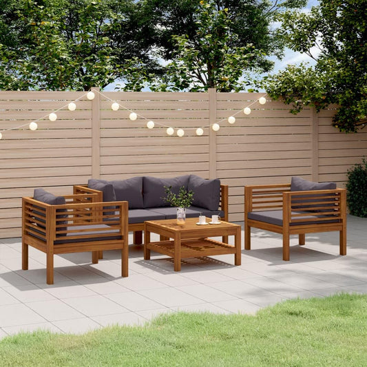 YuuSsea Solid Acacia Wood Outdoor Lounge Set - Patio Furniture, Garden Chairs & Table - Seating for Balcony, Porch - Small Space Conversation Set