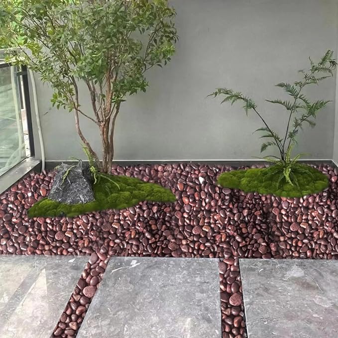 FANTIAN 10 lbs Red River Rocks, 2-3 Inch Polished Pebbles for Indoor Plants, Decorative Rocks Stones for Landscaping, Vases, Aquariums, Fountains, Pathways, Backyard and Garden