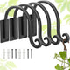 Lifyzoon Heavy Duty Plant Hanger Bracket (8"/Black) Outdoor Hand-Forged Hanging Plant Bracket Durable and Stable Bird Feeder Hanger