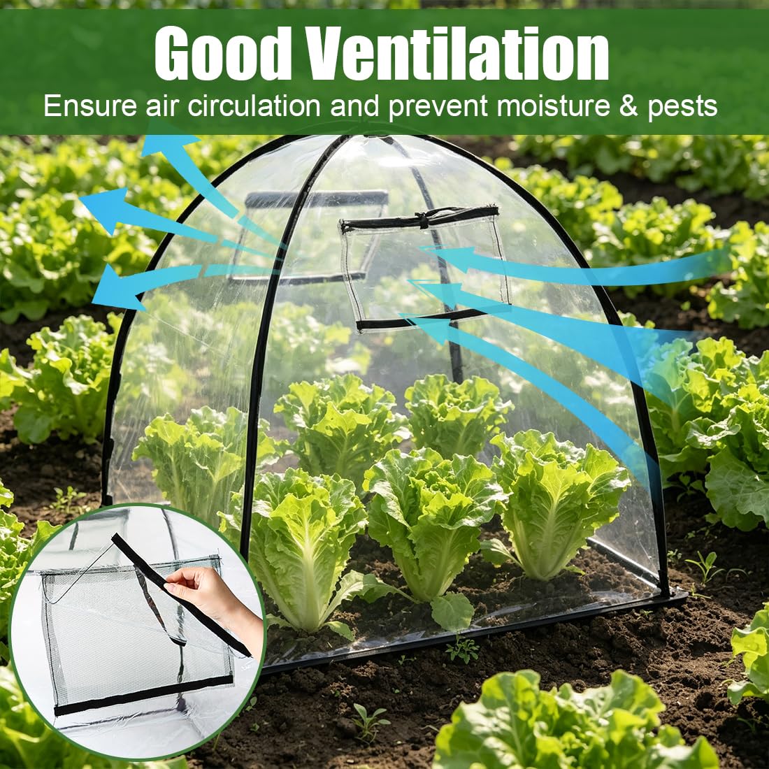 Clear Plant Covers Freeze Protection, 2-Pack Cloches & Domes, Winter