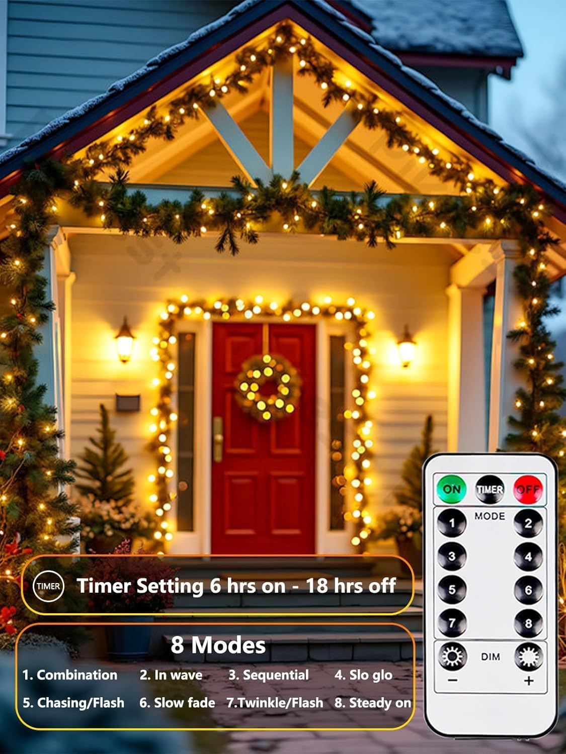 Fairy Lights Battery Operated 33FT 100 LED Twinkle String Lights Warm White
