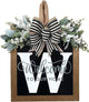 Last Name All Year Wreath, for Front Doors, Spring, Fall, 26 Last Name Letters All Year Round Wreaths, Suitable for Wedding Decorations, Home Porches, Farmhouses, Yards, Garden Decorations, Gifts (W)