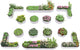 A ANLEOLIFE 14-Piece 18 Inch Tall Raised Garden Beds Kit, Heart-Shaped, Large Oval & Round Metal Planters – Ideal for Backyard Vegetables Flowers Herbs, Antique White