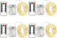 4 Pack Battery Operated Fairy String Lights, 8 Modes 5M Silver Wire with Remote & Timer - 50 LEDs Waterproof for Bedroom, Wedding, Christmas, Party Decorations