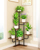 Homsorout Corner Plant Stand Indoor - 6 Tiered Indoor Plant Stand Square Metal Plant Shelf, Plant Organizer for Living Room, Graden, Balcony, Home Decor (Brown)