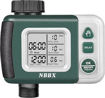 Sprinkler Timer: Programmable Water Timer for Garden Hose, Outdoor Soaker Hose Timed with Rain Delay/Automatic Watering System, Digital Irrigation for Yard, Lawn, 1 Outlet, Manual Mode System