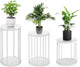Leinade Plant Stand Indoor,small plant stool,Flower Pot Corner stand holder,Mid Century Heavy Duty Metal Tall Home Decor,Modern Round End Table,Small Rustic Display Stand for Living Room,Bedroom (White,3 Packs)
