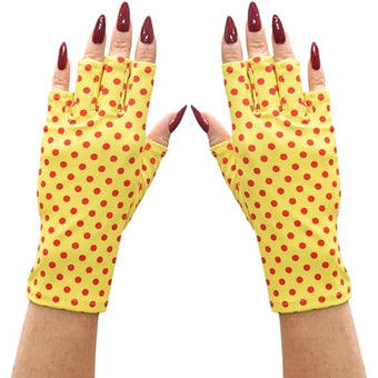 ManiGlovz - The ORIGINAL UPF 50+ UV Light Protective Nail Gloves | Gel Manicure and Anti UV Fingerless Gloves for Women | Can be Used as Sun Protection Gloves for Driving | Happy Daze