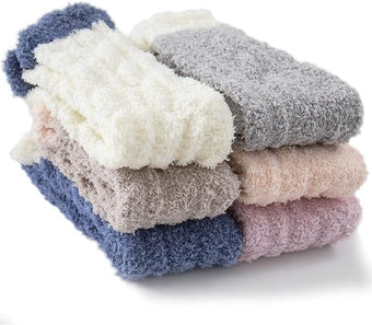 TEHOOK Warm & Cozy Valentines Gifts for Women, Fluffy Fuzzy Plush Sleeping Slipper Socks - Soft Warm Fabric