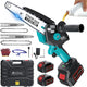Mini Chainsaw Cordless, 8 inch & 6 inch Electric Chain Saw with 2pcs 4000mAh Batteries, Battery Powered Handheld Saw for Trees Trimming Wood Cutting, Ideal Gift for Men Dad Husband
