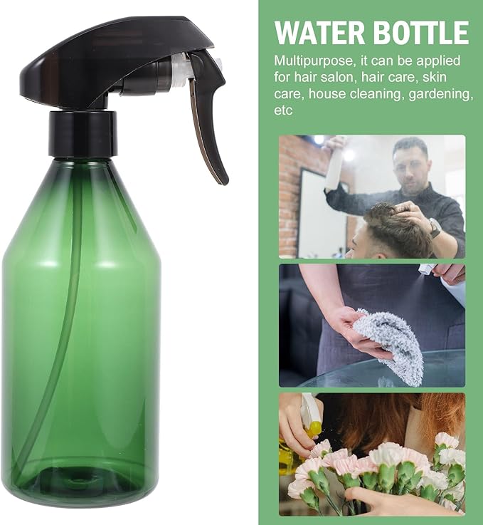 2Pcs 300Ml Spray Bottles Plant Watering and Beauty Sprayers Refillable Mist for Hair Care and Home Gardening