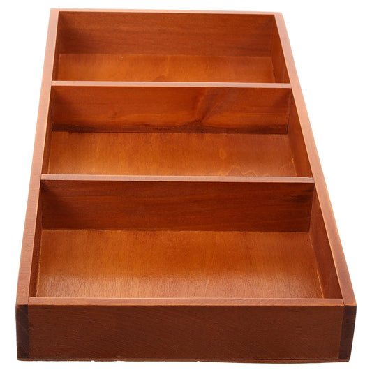 CALLARON Wooden Planter Box for Succulent Plants, Rectangular Flower Box with 3 Compartments, Rustic Wood Flowerpot for Indoor Window Sill Gardening and Plant Arrangements