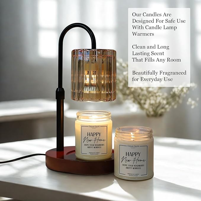 Cedar Crate Market House Warming Gifts New Home – Funny New Homeowner Candle for Women & Men, First Apartment Essentials, Closing Gift for Home Buyers – Raspberry Sangria Soy Candle, Made in USA