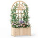 Happygrill Wooden Raised Garden Bed with Trellis & Privacy Screen