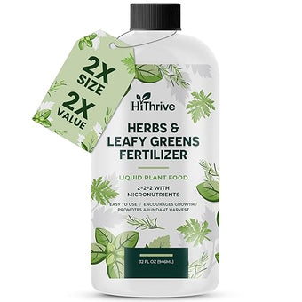 32oz Liquid Fertilizer for Vegetable Garden – Makes 48 Gallons of Garden Fertilizer for Outdoor Vegetables - Herbs & Leafy Greens Live Plants Indoor Plant Food, Liquid Plant Food for Growth & Flavor