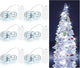 TingMiao Cool White Fairy String Lights Battery Operated LED Starry Lights 7.2ft 20 LEDs Silvery Copper Wire for Christmas DIY Decoration Wedding Party (6 Pack)