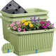 3 Pcs 20 Inches Large Planter Boxes Deep Rectangular Planter Boxes Outdoor Lightweight Plastic Planting Flower Pot with Drainage Holes Plant Pot for Patio, Courtyard, Lawn, Outdoor